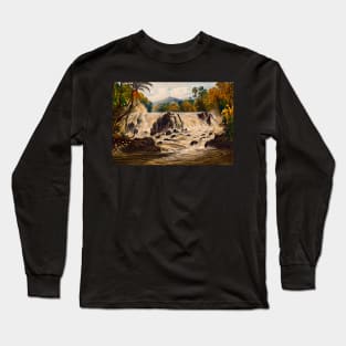 Beautiful landscape with a mighty river Long Sleeve T-Shirt